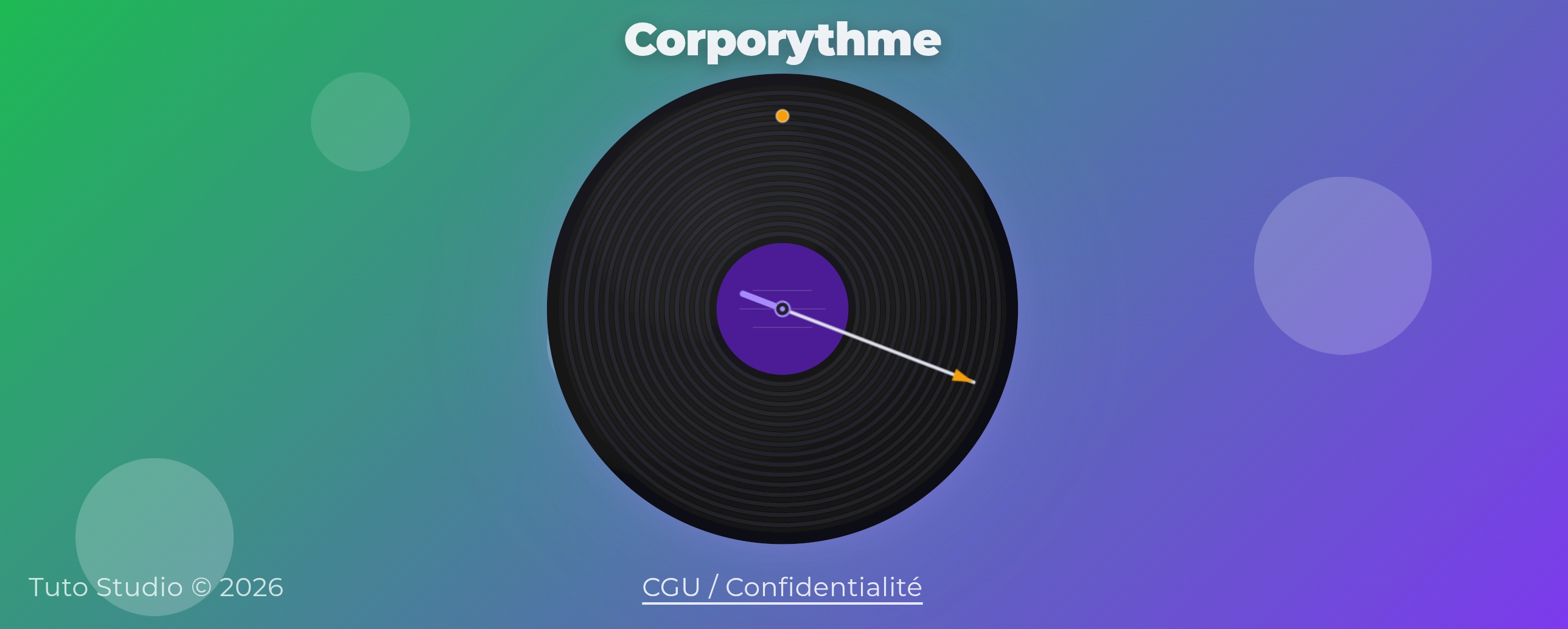 Corporythme — visualisation circulaire du temps
