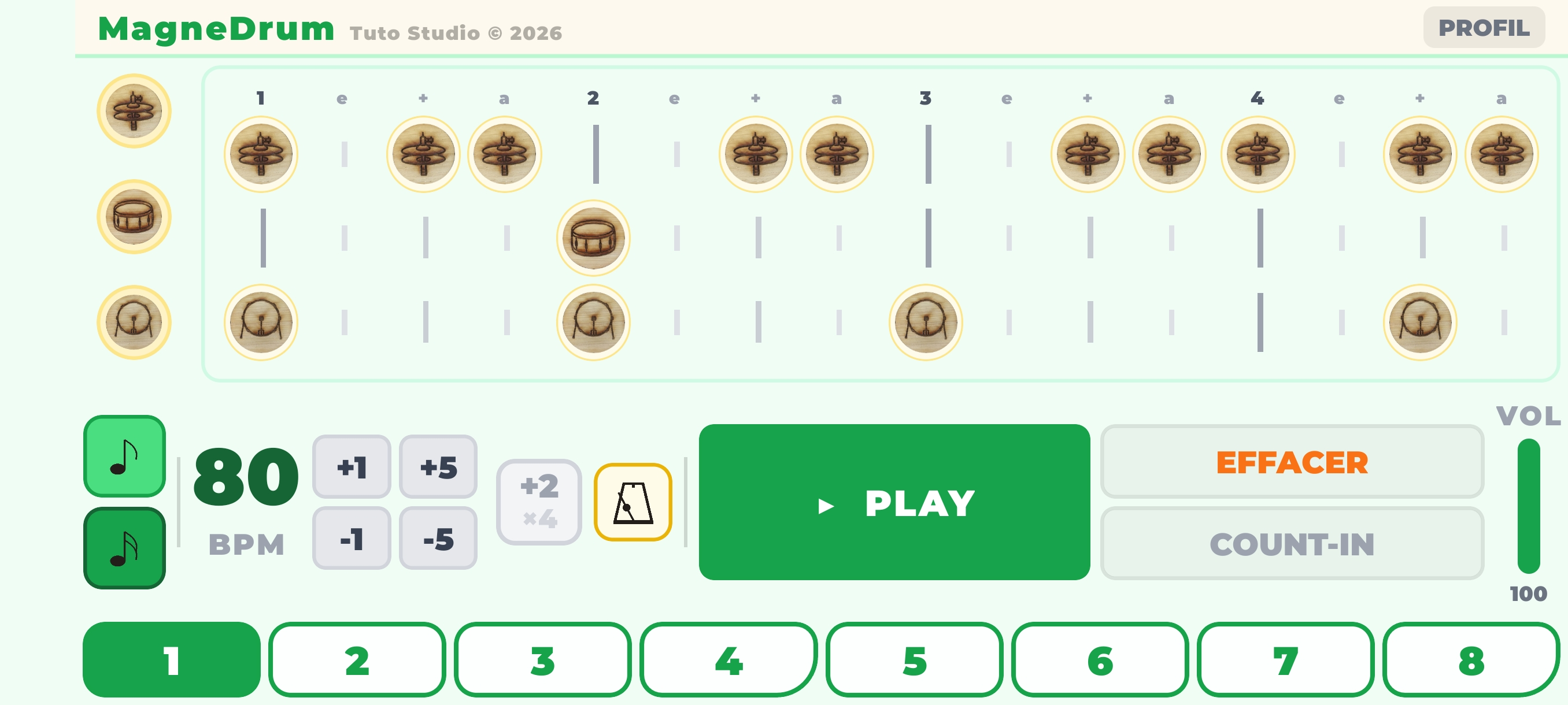 MagneDrum — pratique